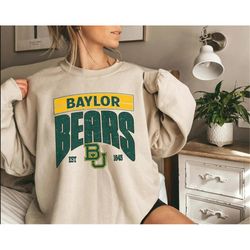 vintage bears est 1845 logo sweatshirt, baylor bears shirt, baylor university shirt, vintage basketball, unisex t-shirt