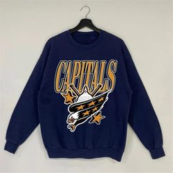 vintage nhl capitals logo sweatshirt \ t-shirt, vintage capitals logo shirt, ice hockey shirt, vintage hockey shirt, uni