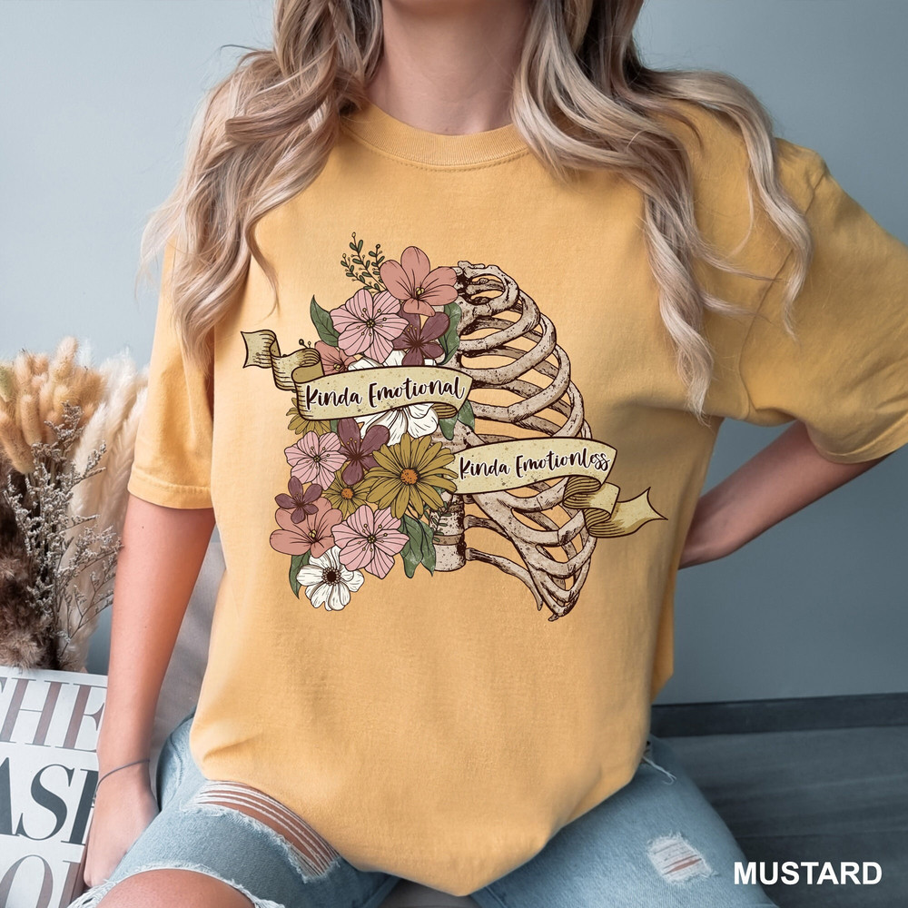 Kinda Emotional Kinda Emotionless Shirt, Health Tshirt, Skeleton Tee, Awareness Shirt, Inspirational Tshirt, HAL-0080.jpg