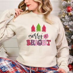merry and bright sweatshirt, christmas sweatshirt, family christmas sweatshirt, christmas sweatshirts for women, xmas sw