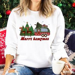 merry campmas sweatshirt, christmas shirt, xmas shirt, merry christmas matching shirt for family, christmas pajama top,