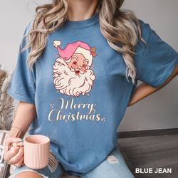 merry christmas santa shirt,christmas vintage shirt,retro christmas shirt,christmas shirt for women,christmas gift, comf