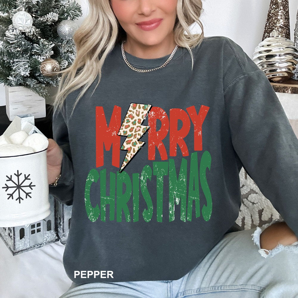 Merry Christmas Sweatshirt, Merry Christmas Shirt, Christmas Sweatshirt For Woman, Comfort Colors Sweatshirts For Christmas.jpg