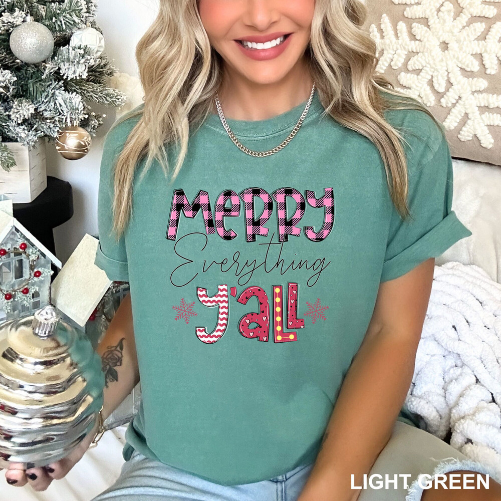 Merry Christmas Yall Shirt, Funny Christmas Tee, Christmas Shirt, Christmas Gift for her, Cute Xmas Shirt, Family Christmas CR-0059.jpg