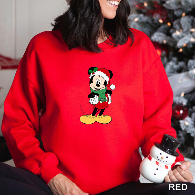 Mickey with Santa Hat Christmas Sweatshirt, Family Disney Christmas Shirt, Disney Christmas Shirt, Merry Christmas Disney Shirt, DIS-0352.jpg