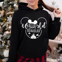 mickey world traveler sweatshirt, disney hoodie, magic kingdom shirt, disney world traveler shirt, vacation tshirt, trav