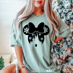 minnies head christmas shirt, family disney christmas shirt, disney xmas shirt, minnie xmas shirt, merry christmas disne