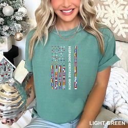 national hispanic heritage month shirt,hispanic heritage month sunflower,latin countries flag tshirt,latin american flag