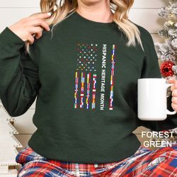 national hispanic heritage month sweathirt,hispanic heritage month heart,latin countries flag tshirt,latin american flag