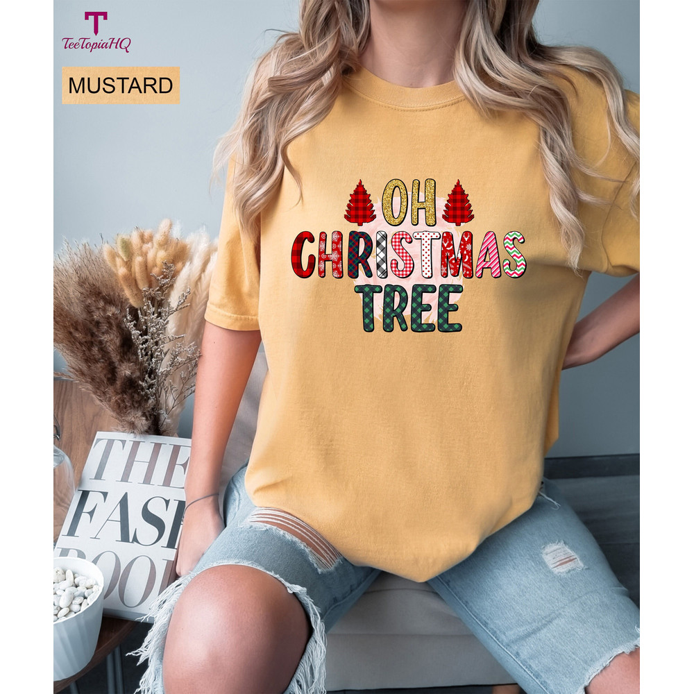 Oh Christmas Tree T-Shirt, Christmas Comfort Colors Shirt, Merry Christmas Tree T-shirt, Fun Holiday Shirt, Trendy Christmas Tee Gift.jpg