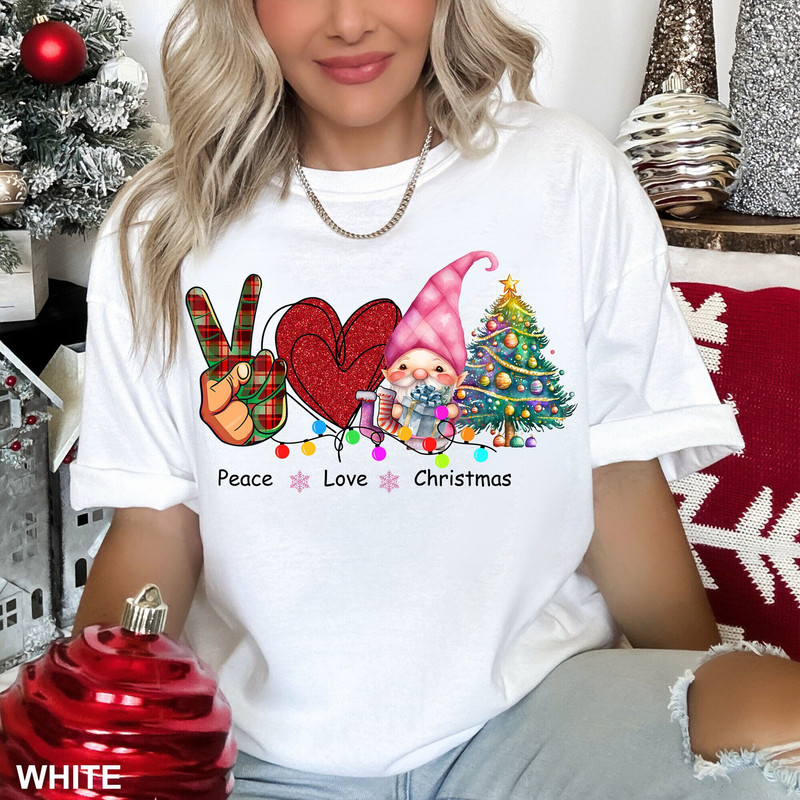 Peace Love Christmas Shirt, Love Christmas T-shirt, Christmas Family Shirt, Merry Christmas Shirt, Christmas Gift, Holiday Gift, CR-0037.jpg