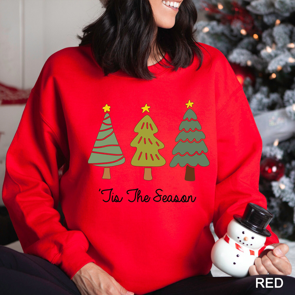 Tis The Season Sweatshirt, Christmas Tis The Season Sweatshirt, Merry Christmas Sweatshirt, Cute Winter Sweatshirt, CR-0031.jpg