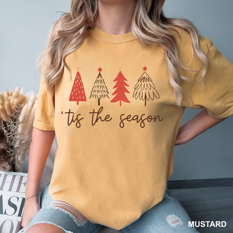 Tis The Season Tshirt, Comfort Colors Christmas Tee, Christmas Tree Shirt, Funny Christmas Tshirt 1.jpg