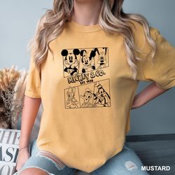vintage mickey & co 1928 shirt, comfort colors retro disneyworld shirts, retro vintage disney tshirt, mickey and friends