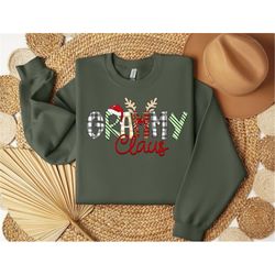 grammy claus sweatshirt, christmas grammy claus sweatshirt, grammy sweater, gifts for grammy, gifts for nana gigi, chris