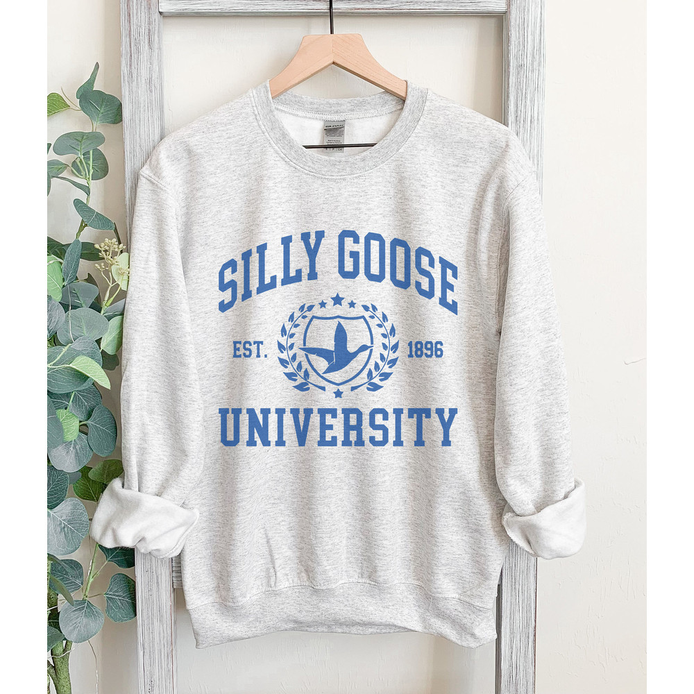 Silly Goose University Crewneck Sweatshirt, Unisex Silly Goose University pullover, Oversized Sweatshirt, Funny Gift, Unisex sized.jpg