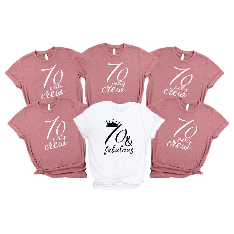 70th Birthday Shirt, 70 & Fabulous T-Shirt, Seventieth Birthday Party Tee, Happy 70th Age Shirt, 1953 Birthday T shirt, 70th Grandma Gift.jpg