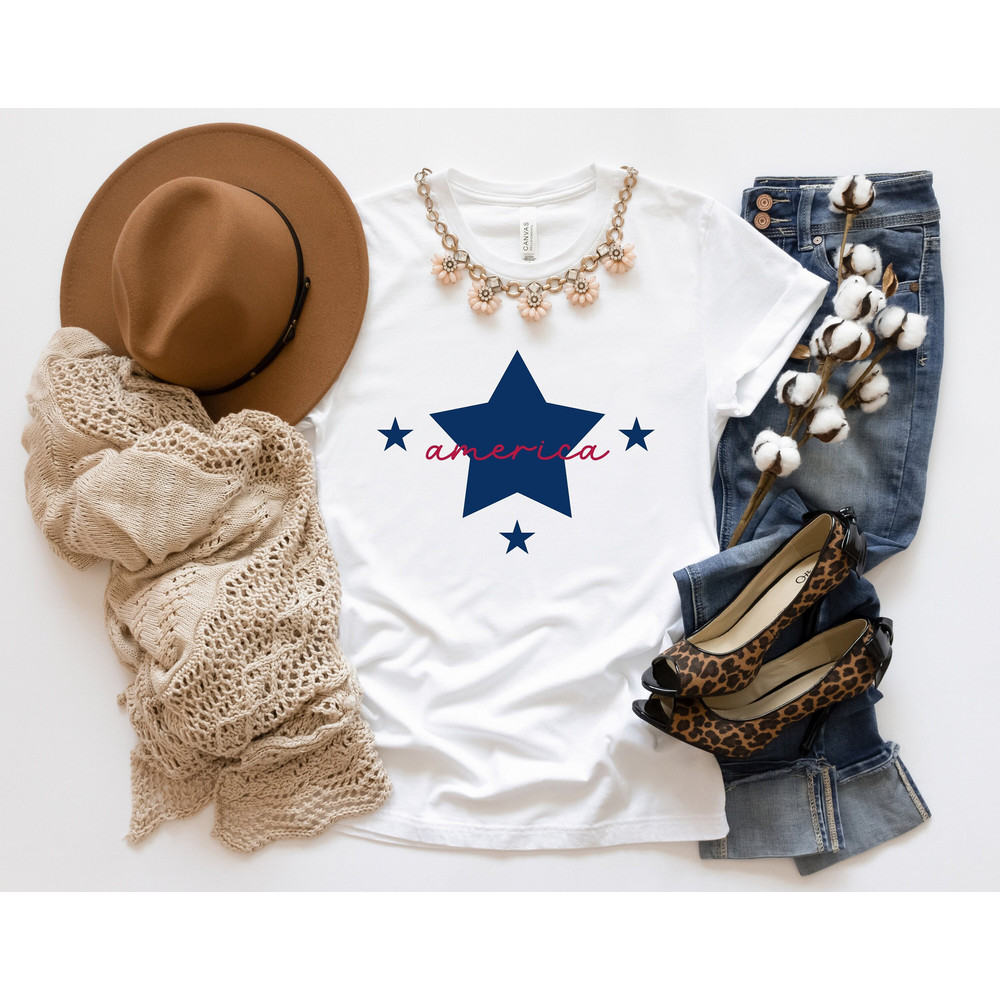 America Independence T-Shirt, 4th of July Tshirt, Red White and Blue Tee, Fourth of July Shirt, 1776 Tee, USA Memorial Day Gift, Patriotic.jpg