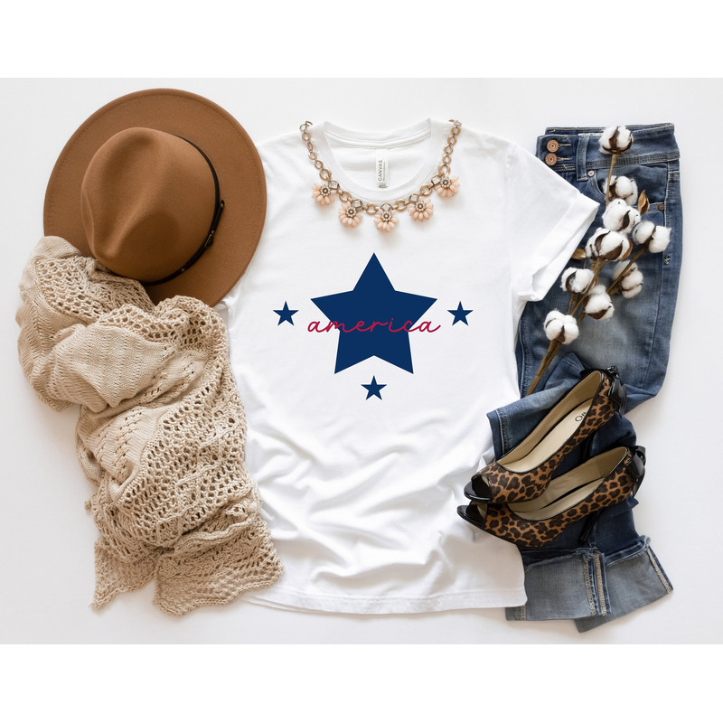 America Independence T-Shirt, 4th of July Tshirt, Red White and Blue Tee, Fourth of July Shirt, 1776 Tee, USA Memorial Day Gift, Patriotic.jpg