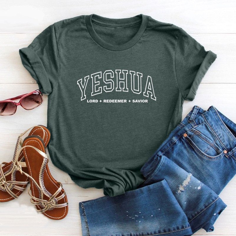 Christian Yeshua Shirt, Yeshua T-Shirt, Faith Clothing, Aesthetic Jesus Apparel, Christian Gifts, Women's Religious Tee, Bible Verse Shirt.jpg