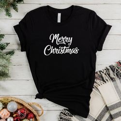 christmas shirt, merry christmas t-shirt, christmas outfits, merry and bright shirt, holiday gift tee, cute xmas shirt,