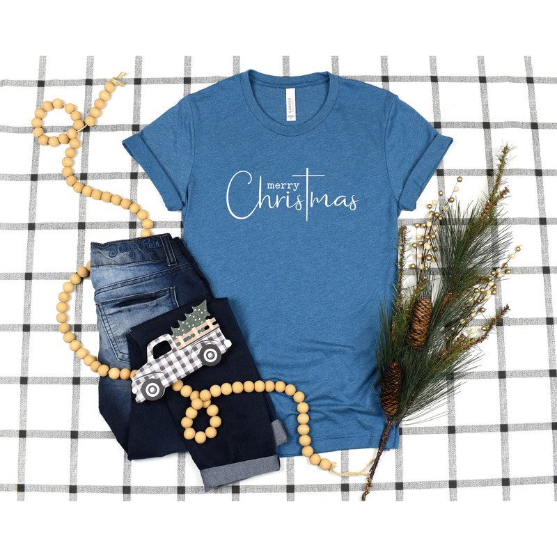 Christmas T-Shirt, Merry Christmas Shirt, Christmas Outfits, Merry and Bright Shirt, Holiday Gift Tee, Cute Xmas Shirt, Merry Winter T Shirt.jpg