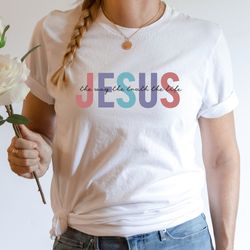 jesus t-shirt, christian shirt, religious tee, retro christian apparel, faith clothing, jesus the way the truth the life
