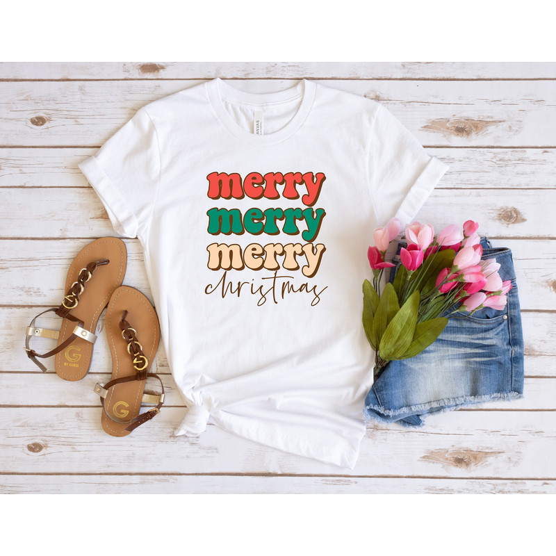 Ladies Merry Christmas Shirt, Women Christmas T-Shirt, Women Holiday Tee, Christmas Party Gift, New Year 2024 T Shirt, Happy Christmas Gift.jpg