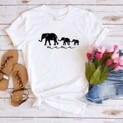 mama elephant t-shirt, mom and baby shirt, mothers day gift, baby shower tee, mama christmas t shirt, mommy birthday gif