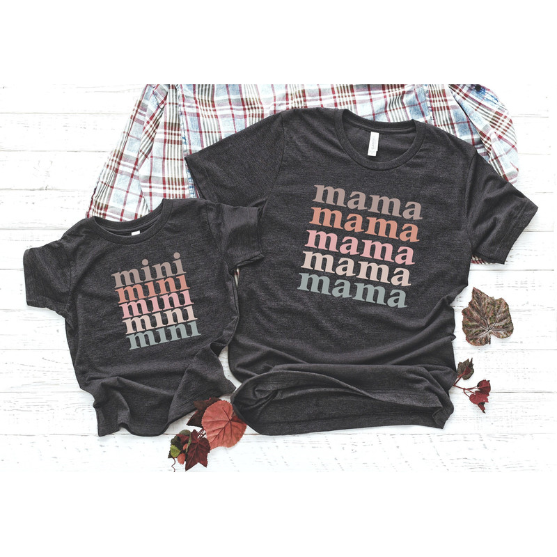 Mama Mini Matching T-Shirt, Mama Daughter Shirt, New Mom Tee, Mother Daughter Shirt, Matching Mommy and Me, Mama Mini Outfits, Newborn Shirt.jpg