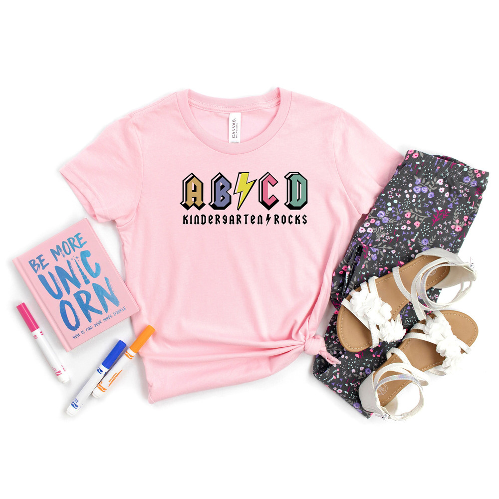 ABCD Kindergarten Rocks Shirt, Hello Kindergarten Shirt, Kindergarten Shirt, Back To School Shirt, Kindergarten Kids Shirt, School Shirt.jpg