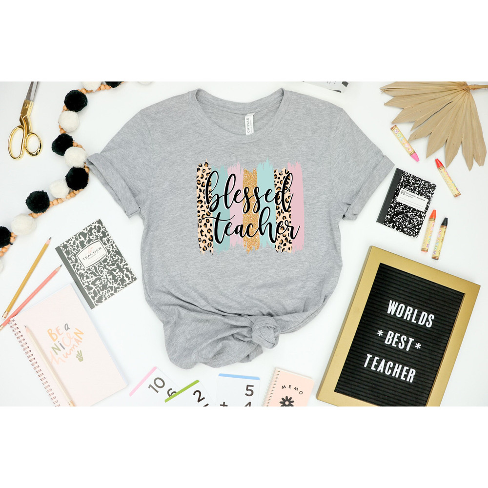 Blessed Teacher Shirt, Teacher Leopard Shirt, Teacher Shirt, Blessed Shirt, Teacher Mode Shirt, Teacher Life Shirt, Teacher Day Shirt.jpg