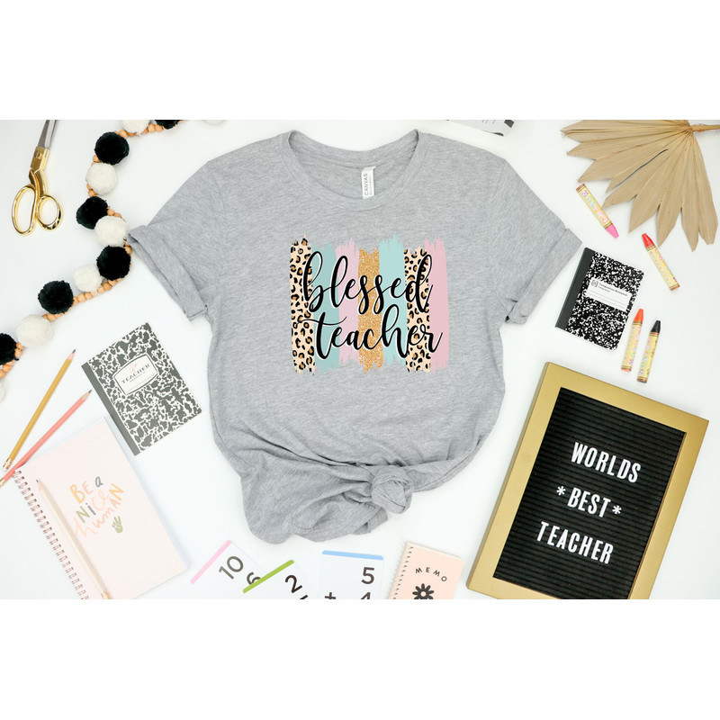 Blessed Teacher Shirt, Teacher Leopard Shirt, Teacher Shirt, Blessed Shirt, Teacher Mode Shirt, Teacher Life Shirt, Teacher Day Shirt.jpg