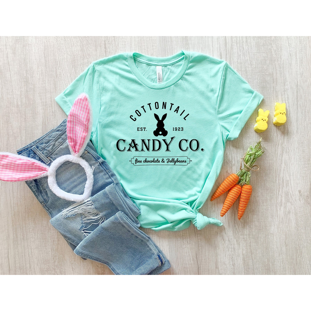 Cottontail Candy Co Shirt, Fine Chocolate and Jellybeans Shirt, Easter Bunny Shirt, Easter Candy Shirt, Bunny Tail Shirt, Happy Easter Shirt.jpg