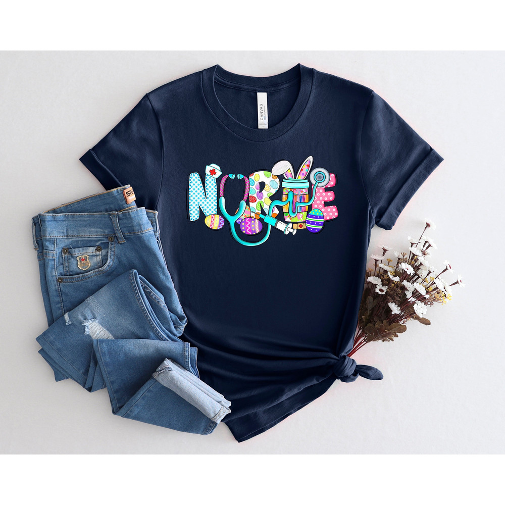 Easter Nurse Shirt, Nurse Stethoscope Shirt, Easter Shirt, Easter Nicu Nurse Shirt, Icu Nurse Shirt, Nurse Life Shirt, Happy Easter Shirt.jpg