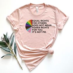 equal rights for others doesn't mean fewer rights for you shirt, pride shirt, it's not pie shirt, lgbtq shirt, lesbian s