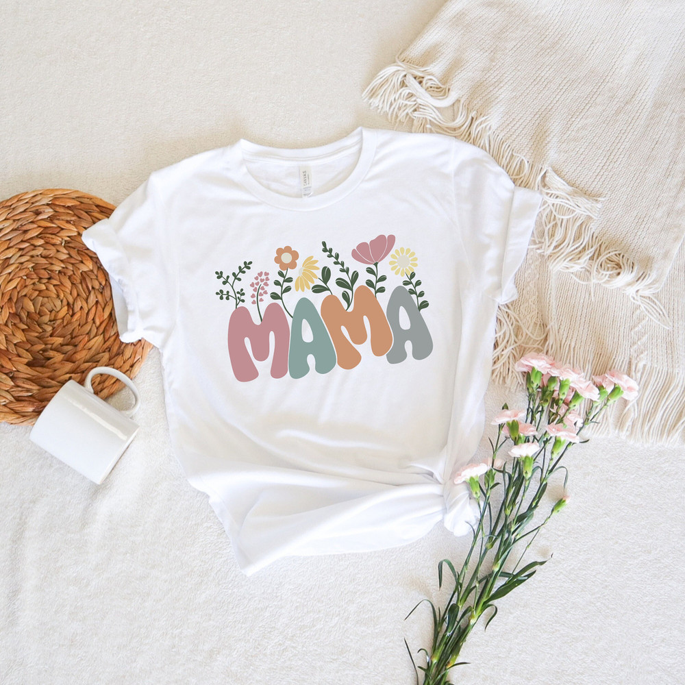 Floral Mama Shirt, Flower Bouquet Mama Shirt, Plant Mama Shirt, New Mom Shirt, Mothers Day Shirt, Mom To Be Shirt, Happy Mothers Day.jpg