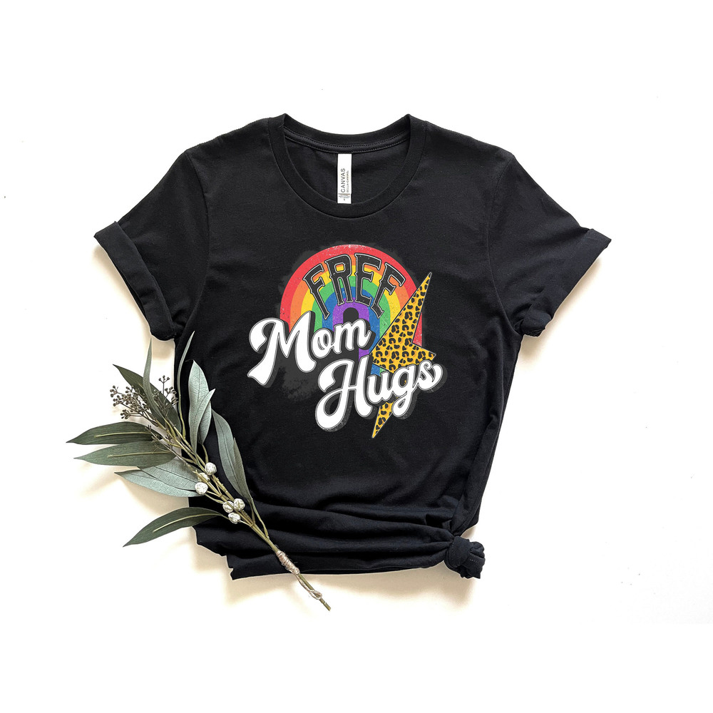 Free Mom Hugs Shirt, Pride Mom Shirt, Pride Shirt, LGBTQ Shirt, Leopard Pride Shirt, Gay Shirt, Lesbian Shirt, Proud Mom Shirt, Pride Gift.jpg