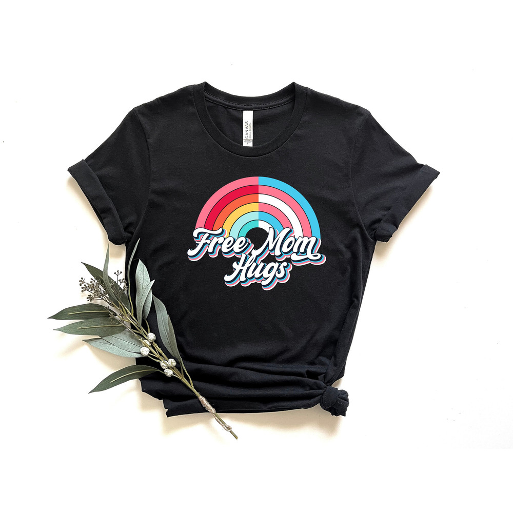 Free Mom Hugs Shirt, Pride Mom Shirt, Pride Shirt, LGBTQ Shirt, Pride Rainbow Shirt, Gay Shirt, Lesbian Shirt, Proud Mom Shirt, Pride Gift.jpg
