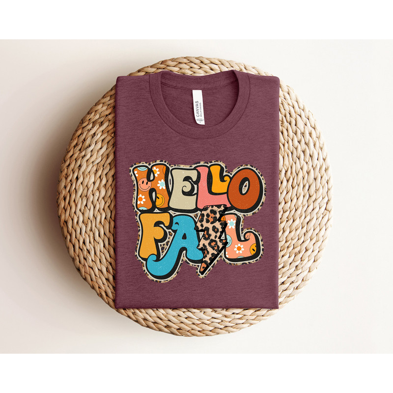 Hello Fall Shirt, Leopard Hello Fall Shirt, Leopard Thanksgiving Sweatshirt, Thanksgiving Shirt For Woman, Pumpkin Season Shirt.jpg