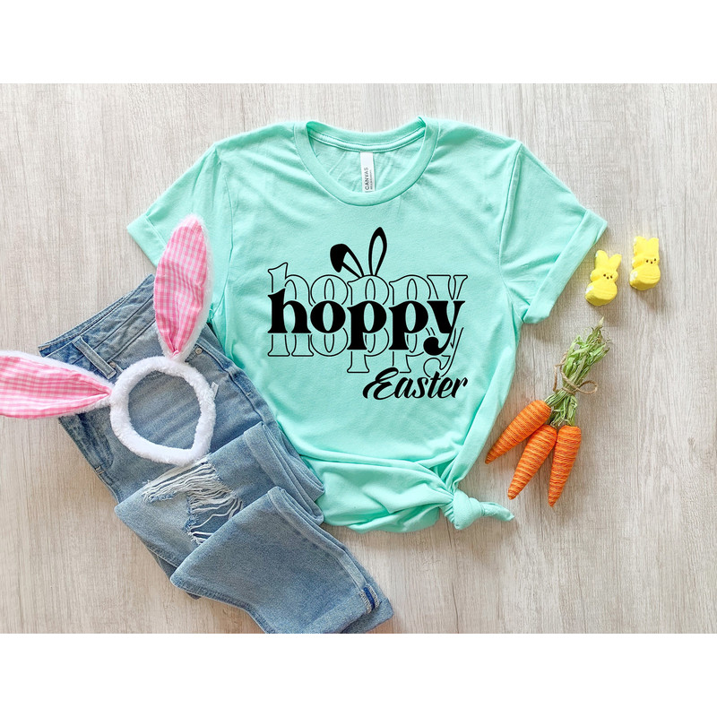 Hoppy Easter Bunny Shirt, Easter Vibes Shirt, Easter Bunny Shirt, Easter Bunny Ears Shirt, Easter Family Shirt, Happy Easter Shirt.jpg