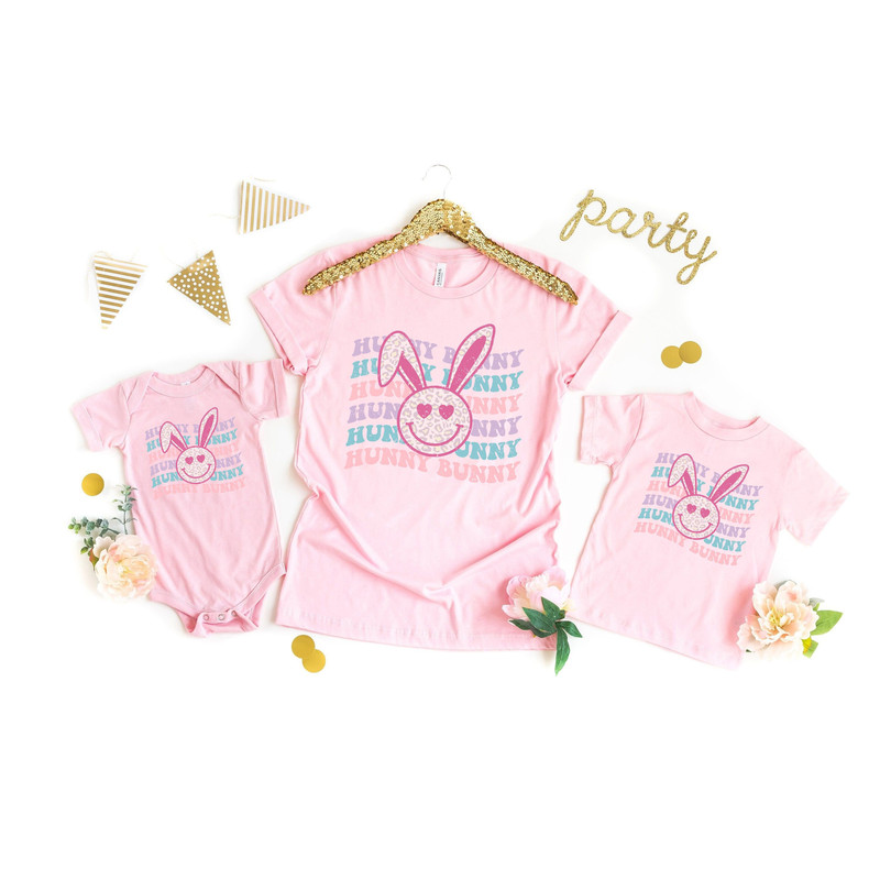 Hunny Bunny Shirt, Easter Party Shirt, Easter Bunny Shirt, Easter Happy Face Shirt, Easter Squad Shirt, Easter Family Shirt, Easter Matching.jpg