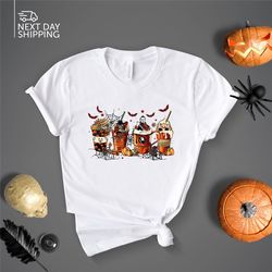 halloween coffee shirt fall coffee shirt halloween crewneck pumpkin spice shirt coffee lover shirt pumpkin coffee shirt