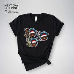 ho ho ho western christmas hairy cow xmas ho ho ho cows t-shirt holiday sweatshirt winter long sleeve funny lovely chris