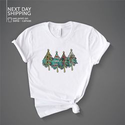 christmas trees t-shirt hello winter shirt christmas winter top tank winter holiday sweatshirt funny love christmas tee