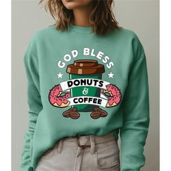 god bless donuts & coffee bakers t-shirt,bakers shirt, bakery shirts, gift for baker, baking shirt, baking lover tee,bak