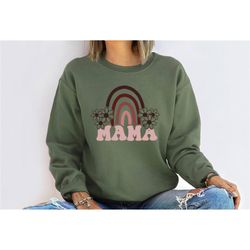 retro vintage mama sweatshirt, leopard mama shirt, motherhood shirt, cute mom shirt,mothers day gift, mama t-shirt,mom l