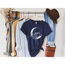 floral moon shirt, moon shirt, moon phases shirt, celestial shirt, floral shirt, shirt for women, mystical shirt, boho s