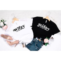 honeymoon shirt, hubby wifey shirt, just married shirt, wifey shirt, engagament shirt, anniversary shirt, honeymoon tshi