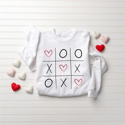 valentine sweatshirt xoxo tic tac toe valentines shirts for women love heart cute crewneck pullover women shirt gift for